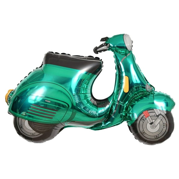 38" Jumbo Green Scooter Vespa Moped Paris Travel Dcor Travelling Party Decoration Luca Birthday Party Mylar Foil Balloon