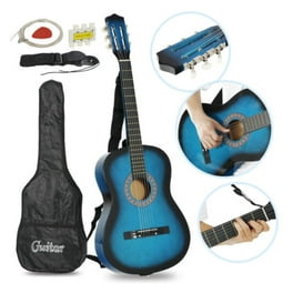 RockJam Full-Size Blue Acoustic Guitar Kit with Tuner, Bag RockJam Full-Size Blue Acoustic Guitar Kit with Tuner, Bag