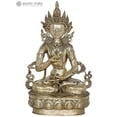 thumbnail image 1 of Vajrasattva Sixth Dhyani Buddha Brass Sculpture - Enlightenment Path Handmade Statue, 1 of 4