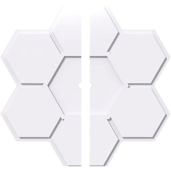 38"OD x 1"ID x 13 1/4"C x 1"P Daisy Architectural Grade PVC Contemporary Ceiling Medallion, Two Piece