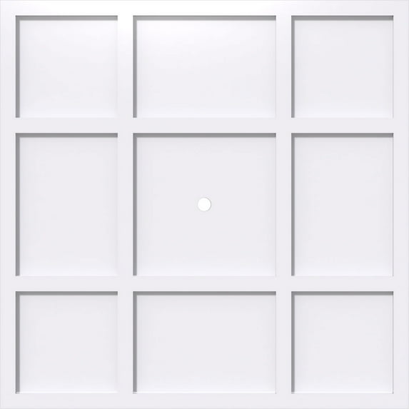 38"OD x 1"ID x 13 1/4"C x 1"P Rubik Architectural Grade PVC Contemporary Ceiling Medallion