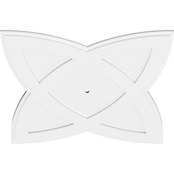 38"OD x 1"ID x 14 1/4"C x 1"P Cosmo Architectural Grade PVC Contemporary Ceiling Medallion