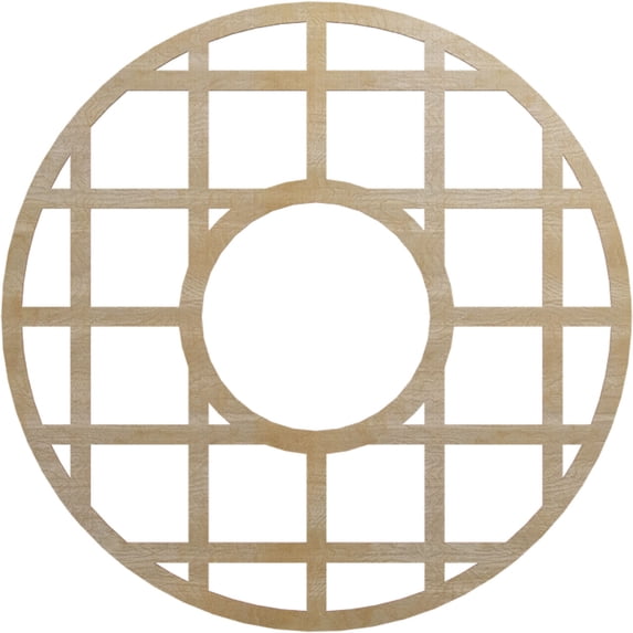 38"OD x 13 3/4"ID x 1/4"T O'Neal Wood Fretwork Pierced Ceiling Medallion, Birch