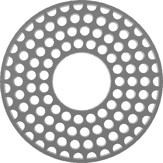 38"OD x 13 3/4"ID x 1"P Fink Architectural Grade PVC Pierced Ceiling Medallion, Nickel