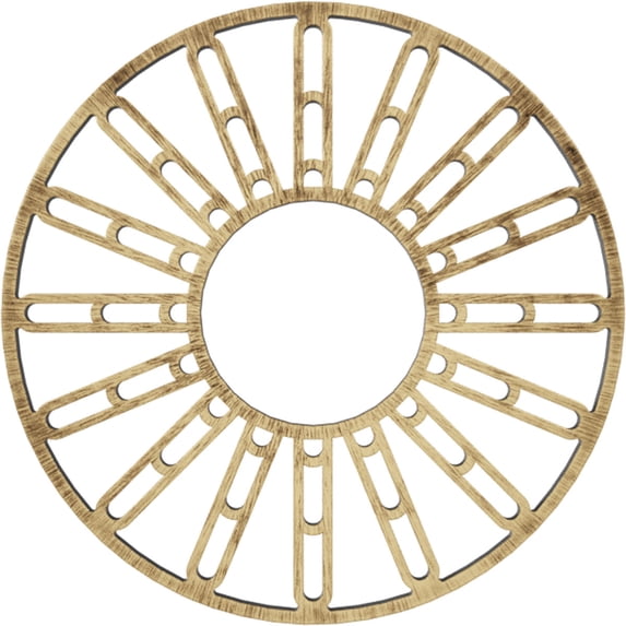 38"OD x 13 3/4"ID x 1"P Hale Architectural Grade PVC Pierced Ceiling Medallion, Antiqued Brass