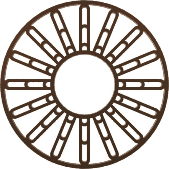 38"OD x 13 3/4"ID x 1"P Hale Architectural Grade PVC Pierced Ceiling Medallion, Copper