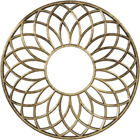 38"OD x 13"ID x 1"P Cannes Architectural Grade PVC Pierced Ceiling Medallion, Antiqued Brass