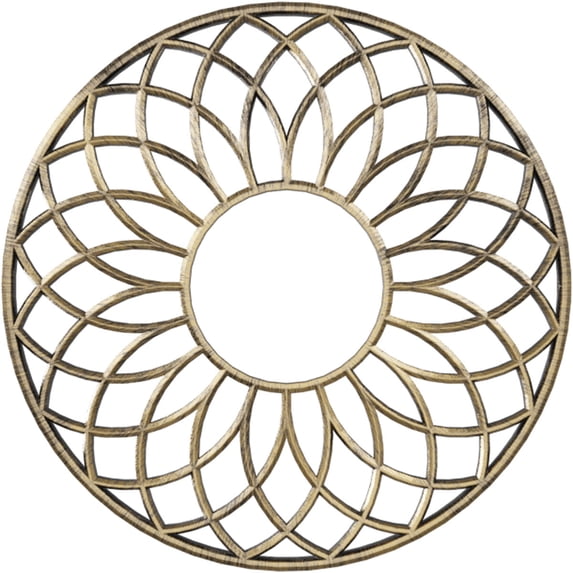 38"OD x 13"ID x 1"P Cannes Architectural Grade PVC Pierced Ceiling Medallion, Antiqued Pale Gold