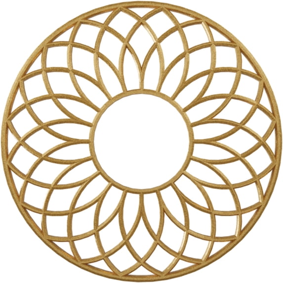 38"OD x 13"ID x 1"P Cannes Architectural Grade PVC Pierced Ceiling Medallion, Gold