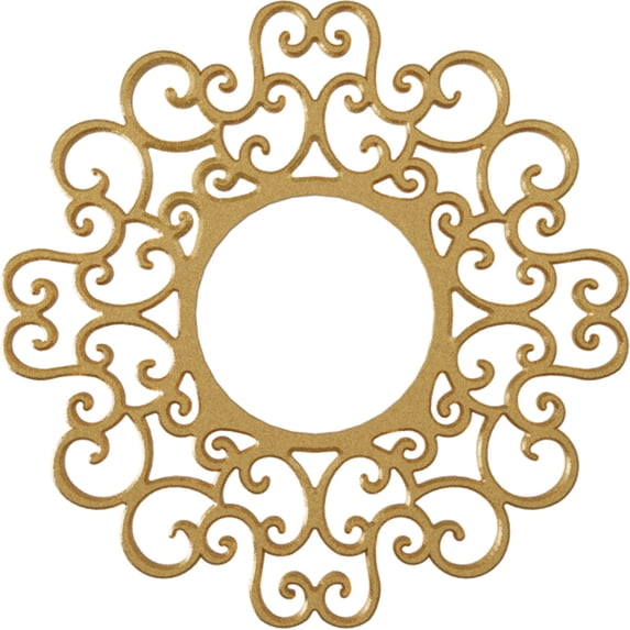 38"OD x 14 1/2"ID x 1"P Reims Architectural Grade PVC Pierced Ceiling Medallion, Gold