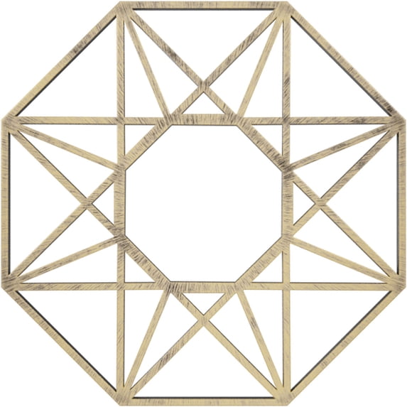 38"OD x 14 3/4"ID x 1"P Guardian Architectural Grade PVC Pierced Ceiling Medallion, Antiqued Pale Gold
