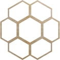 thumbnail image 1 of 38"OD x 16 1/4"ID x 1/4"T Florin Wood Fretwork Pierced Ceiling Medallion, Birch, 1 of 3