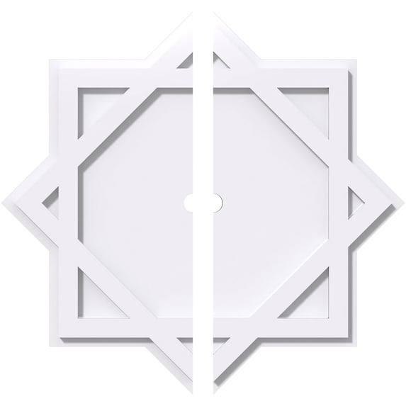 38"OD x 2"ID x 21"C x 1"P Axel Architectural Grade PVC Contemporary Ceiling Medallion, Two Piece