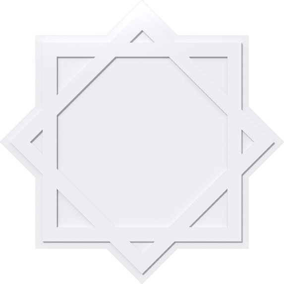 38"OD x 21"C x 1"P Axel Architectural Grade PVC Contemporary Ceiling Medallion