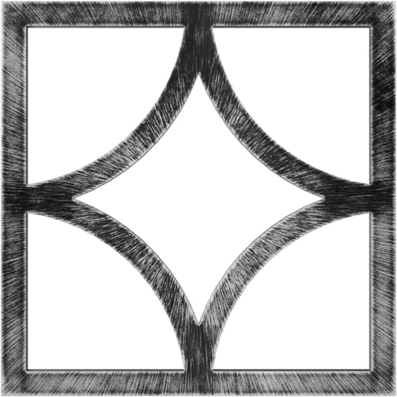 38"OD x 24 1/4"ID x 1"P Statesman Architectural Grade PVC Pierced Ceiling Medallion, Antiqued Pewter