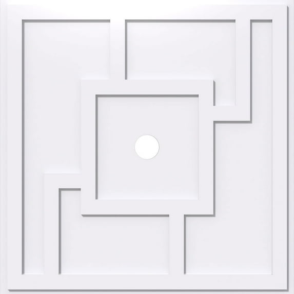 38"OD x 3"ID x 13 1/4"C x 1"P Knox Architectural Grade PVC Contemporary Ceiling Medallion