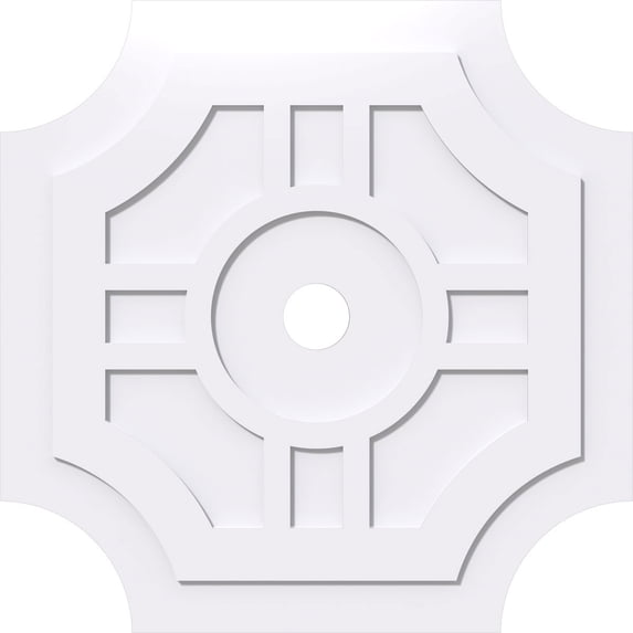 38"OD x 4"ID x 12 1/2"C x 1"P Haus Architectural Grade PVC Contemporary Ceiling Medallion