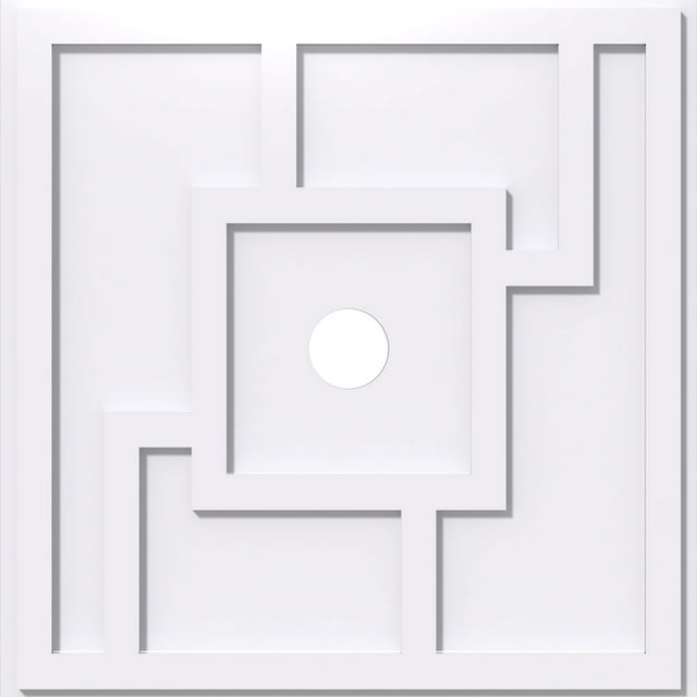 38"OD x 4"ID x 13 1/4"C x 1"P Knox Architectural Grade PVC Contemporary Ceiling Medallion