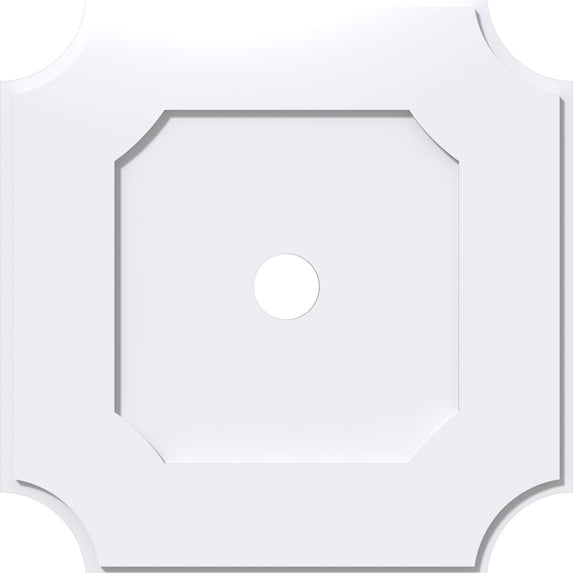 38"OD x 4"ID x 22 3/4"C x 1"P Locke Architectural Grade PVC Contemporary Ceiling Medallion