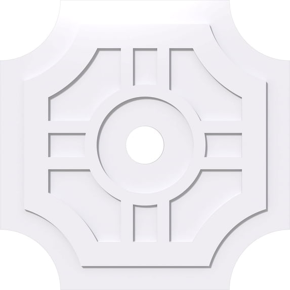 38"OD x 5"ID x 12 1/2"C x 1"P Haus Architectural Grade PVC Contemporary Ceiling Medallion