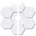 thumbnail image 1 of 38"OD x 5"ID x 13 1/4"C x 1"P Daisy Architectural Grade PVC Contemporary Ceiling Medallion, Two Piece, 1 of 11