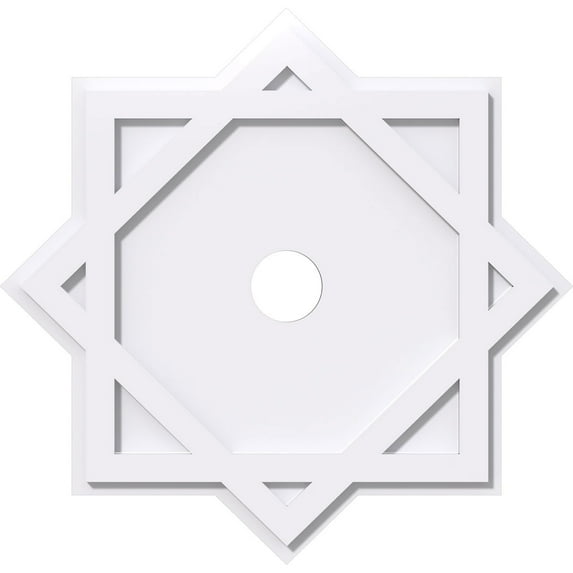 38"OD x 5"ID x 21"C x 1"P Axel Architectural Grade PVC Contemporary Ceiling Medallion