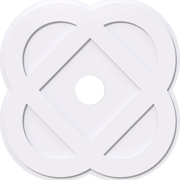 38"OD x 6"ID x 15 1/4"C x 1"P Charlotte Architectural Grade PVC Contemporary Ceiling Medallion