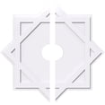 thumbnail image 1 of 38"OD x 6"ID x 21"C x 1"P Axel Architectural Grade PVC Contemporary Ceiling Medallion, Two Piece, 1 of 11
