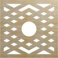 thumbnail image 1 of 38"OD x 9 7/8"ID x 3/8"T Chevron Wood Fretwork Pierced Ceiling Medallion, Birch, 1 of 16