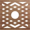 thumbnail image 1 of 38"OD x 9 7/8"ID x 3/8"T Chevron Wood Fretwork Pierced Ceiling Medallion, Walnut, 1 of 16