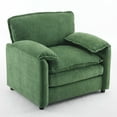 thumbnail image 1 of 38" Oversized Chenille Upholstered Armchair, Overstuffed Deep Seat Lounge Chair with Thick Cushions, Modern High Back Reading Accent Chair for Living Room, Bedroom, Office, Dorm, Green, 1 of 7
