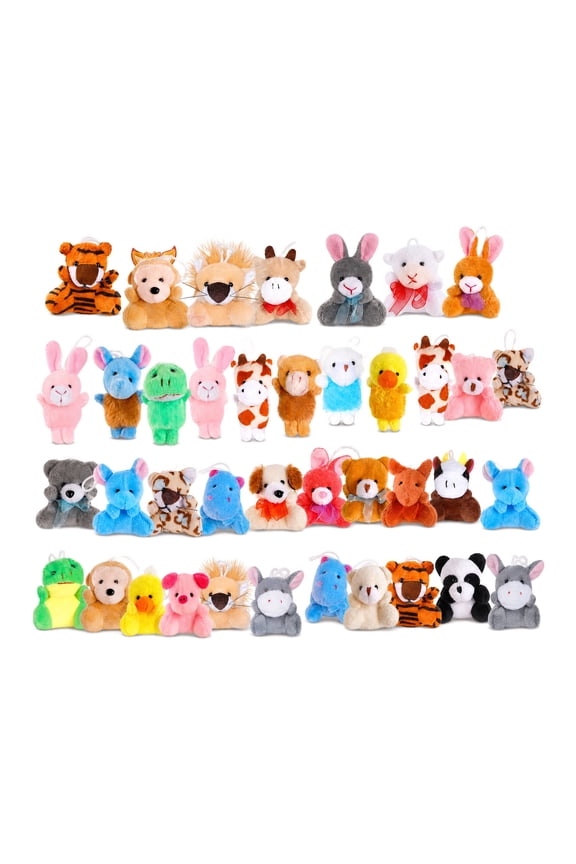 38 Pack Mini Stuffed Animals, Small Stuffed Animals Bulk, Plush Bulk Keychain for Kids, Classroom Treasure Box, Claw Machine Toy, Easter Basket Stuffers, Carnival Prizes Gift