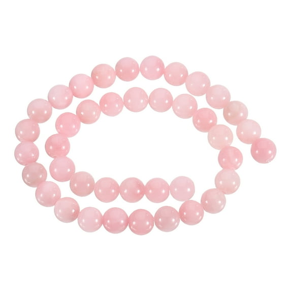 38 Pcs 10mm Natural Stone Beads Round Gemstone Beads for DIY Bracelet Necklace Jewelry Making Light Pink