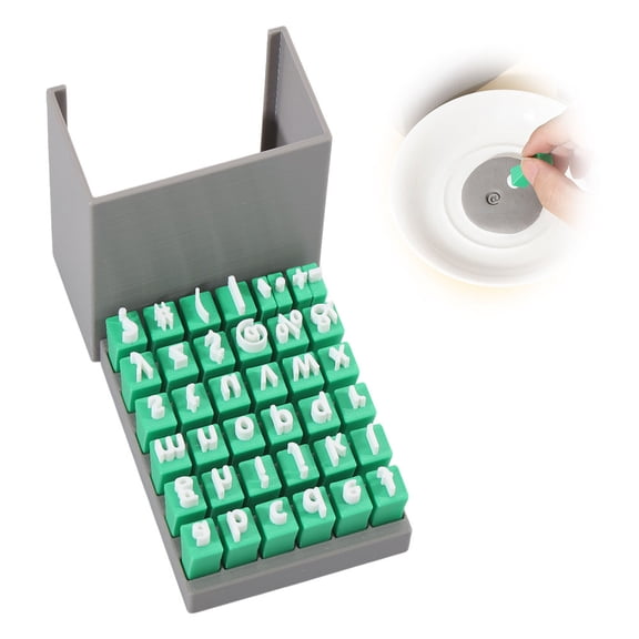 38 Pcs Alphabet Stamps Set Polymer Clay Stamps Uppercase Letter Stamp Sets for DIY Clay Pottery