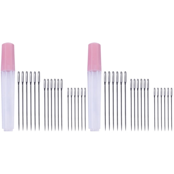 38 Pcs Cross Stitch Needles Large Eye Pointed Pointy Pick Tricotin Pinecil Tips