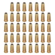 38 Pcs Threaded Inserts for Wood, Zinc Alloy M6 Thread Inserts Nuts 25mm Length