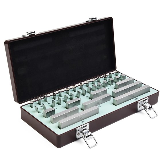 38-Piece Grade 0/1 Steel Gauge Block Set, High-Carbon Instrument Test Blocks for Measurement, for ASME B89.1.9 Compliant with Certificate, Industrial Calibration Tool Kit(Level 0)