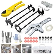 GPANDAG 38pcs Basin Wrench Set,Universal Plumbing Tools,Pvc Pipe Cutter for Plumbing Repair,7-in-1 Four-jaw Hex Spanner for Tight Spaces