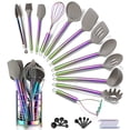 thumbnail image 1 of 38 Piece Silicone and Stainless Steel Kitchen Cooking Utensil Set with Crock, 1 of 9