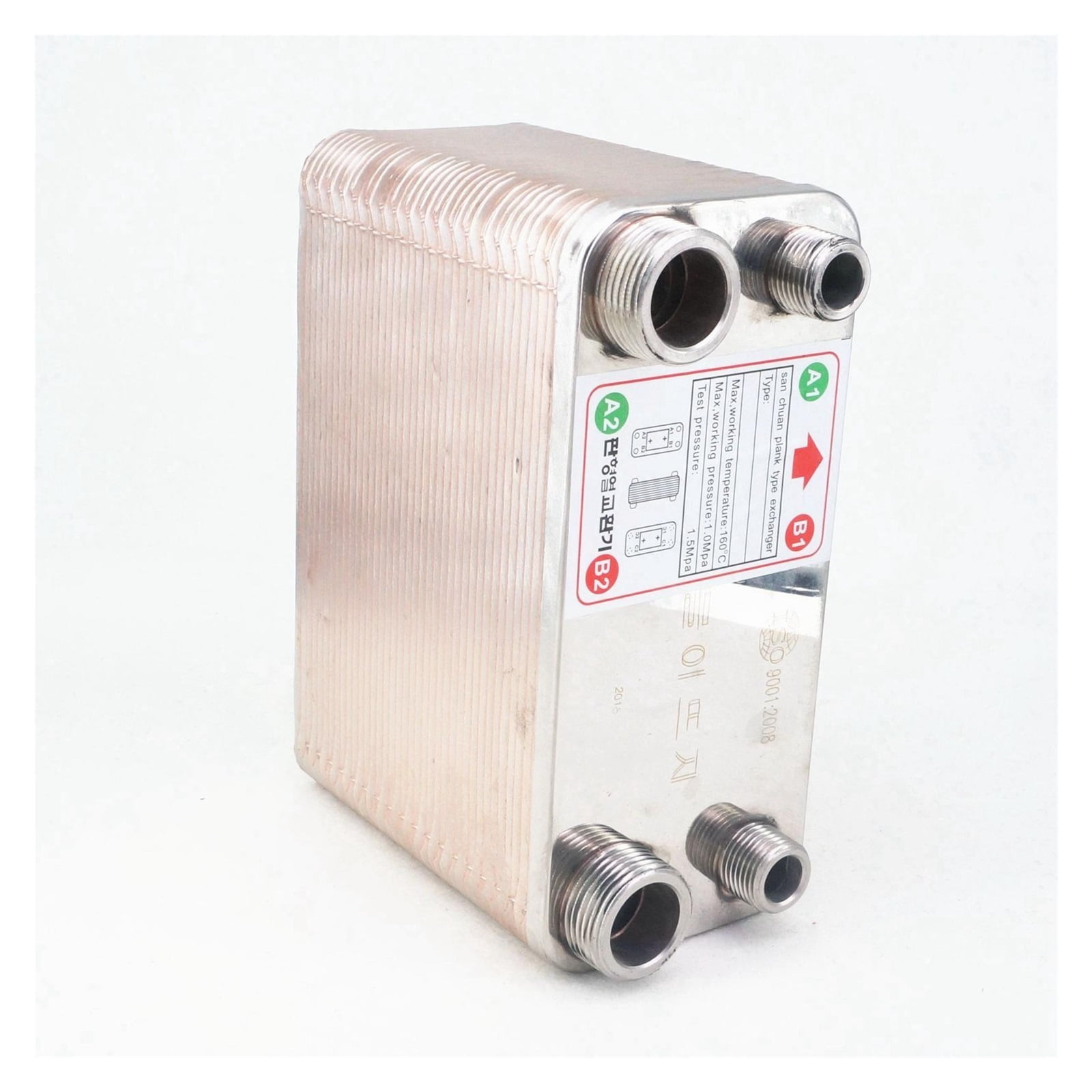 38 Plates Heat Exchanger Wort Chiller Cooler Stainless Steel Heat