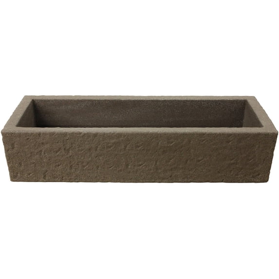 38" Rustic Trough Planter - Monzanite