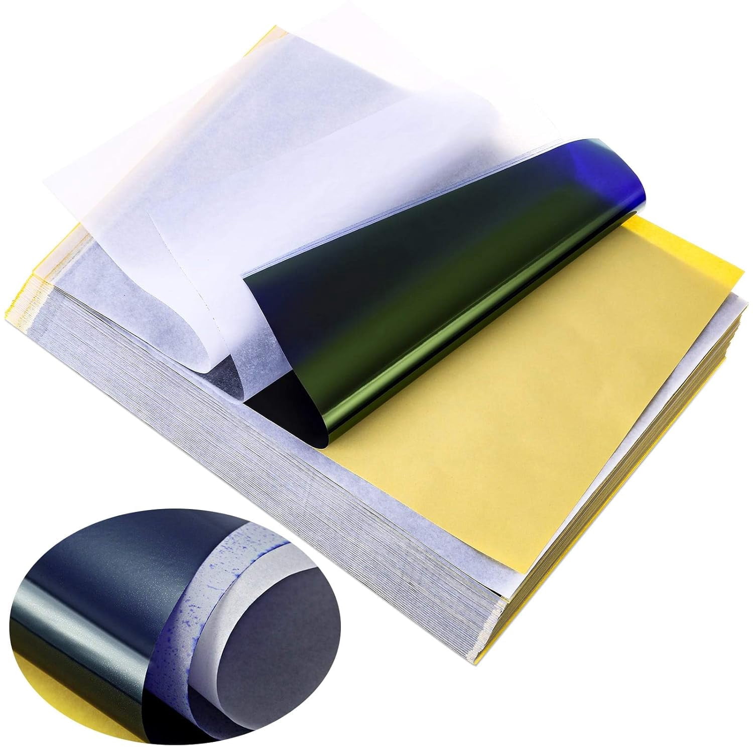 38 Sheets Tattoo Transfer Paper, Stencil Paper for Tattooing, 8 1/4" x 11 3/4