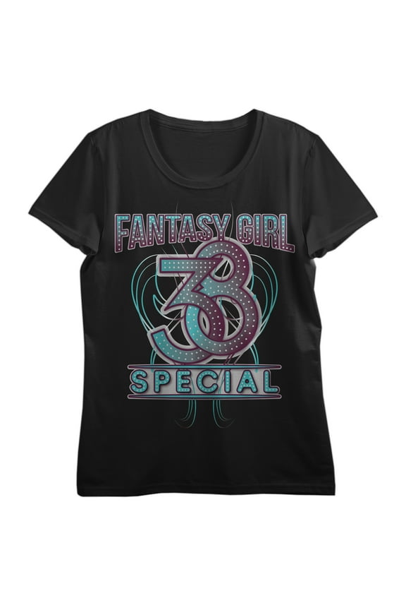 38 Special Fantasy Girl Women's Black Short Sleeve Tee-Large