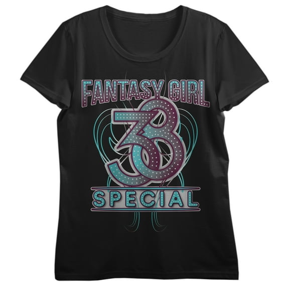 38 Special Fantasy Girl Women's Black Short Sleeve Tee-Medium