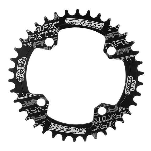 38 Teeth 104mm 4 Holes Bicycle Bike Round Narrow Wide Chainring Crankset Tooth Plate Black