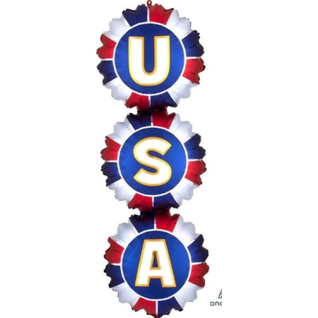 38" USA SATIN BURSTS Balloon Large Shape Foil Mylar Balloon Party Supplies Decorations Foil Mylar Balloon