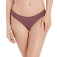 thumbnail image 1 of $38 Volcom Standard Simply Seamless Cheekini Mauve Bikini Bottom ONLY  Large, 1 of 4