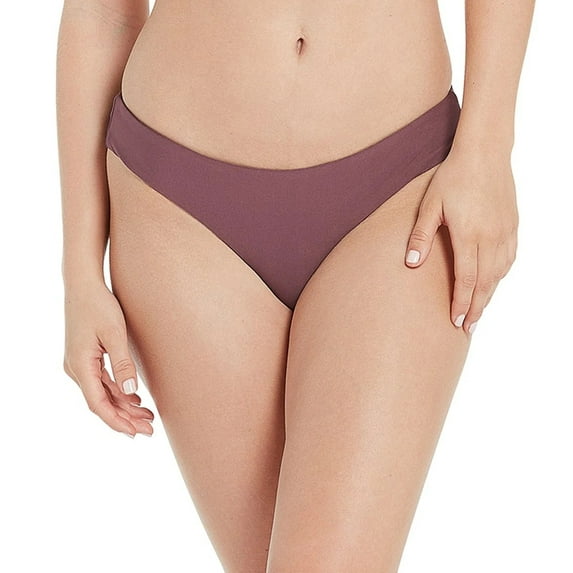$38 Volcom Standard Simply Seamless Cheekini Mauve Bikini Bottom ONLY Large