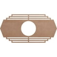 thumbnail image 1 of 38"W x 19"H x 10"ID x 1/4"T Chrysler Wood Fretwork Pierced Ceiling Medallion, Wood (Paint Grade), 1 of 3
