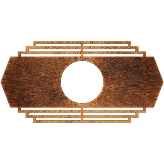 38"W x 19"H x 10"ID x 1"P Chrysler Architectural Grade PVC Pierced Ceiling Medallion, Antiqued Copper